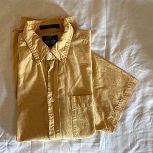 Dockers Yellow Short Sleeve Button Up Shirt